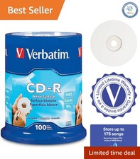 100-Pack CD-R Blank Discs - 700MB, 80 Min, 52X, High-Quality for Music & Data picture
