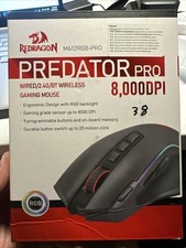 Redragon M612 Predator RGB Gaming Mouse, 8000 DPI Wireless/Wired Optical Mouse picture