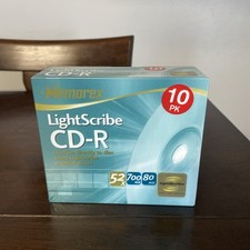 NEW Memorex LightScribe CD-R 52x 700mb 80 Minute Recordable Compact Disc 10-Pack picture