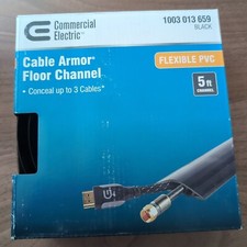 Commercial Electric 5ft Cable Armor Floor Channel Flexible PVC Black 1003013659 picture