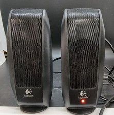 Logitech S120 S-120 Desktop Computer Speakers 2.0 AUX PC Mac Black Tested picture