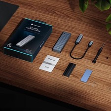 Yottamaster 20Gbps M.2 NVMe Enclosure With Heatsink Type C External SSD Caddy picture
