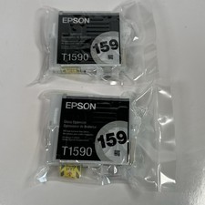 2x GENUINE EPSON 159  Photo Black Ink Cartridge T159120 - R2000 Printer picture