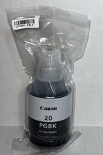 Sealed Cannon GI-20 PGBK Pigment Black Ink Bottle Designed for Mega Tank picture