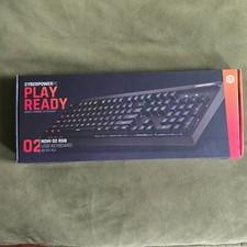 CyberPower PC Play Ready Wired Gaming USB Keyboard NOHI 02 RGB KB-161-104 picture