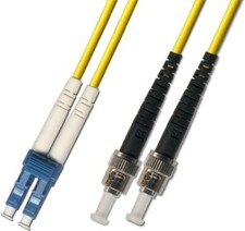 25M Singlemode Duplex Fiber Optic Cable 9/125 LC ST Yellow Patch Cable Network picture
