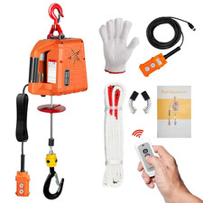 3-in-1 Electric Hoist with Remotes, 2200lb Capacity Portable Power Winch Crane picture
