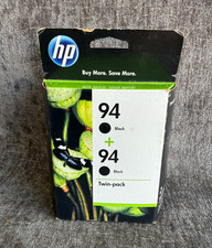 HP 94 Black Original Ink Cartridge Twin Pack Vivera C9350FN Dual Sealed 2-Pack picture