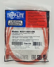 TRIPP LITE MODEL N201-005-0R CAT 6 GIGABIT ORANGE SNAGLESS PATCHCABLE RJ25  picture