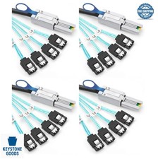 Mini SAS 26Pin SFF-8088 Male to 4 SATA 7Pin Female Cable 2M 6.6FT 3Gbps Host to picture