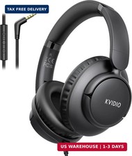 Wired Headphones with Mic,3.5mm Plug Volume Control for School,Black picture