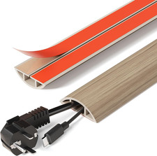 Floor Cord Cover Self Adhesive Cord Hider, 5FT Cord Covers for Wires on Floor, E picture