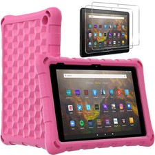 Amazon Fire 7 Tablet Case 12th Gen/ 2PCS Glass Screen Protector for Fire 7