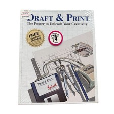 Draft & Print Spirit of Discovery Vintage DOS PC Software Big Box New Sealed picture
