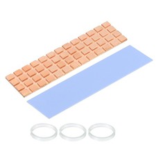 Copper Heatsink 70x20x1.5mm Thermal Pad Rubber Ring for M.2 SSD Memory 1 Set picture