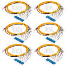 6-Pack LC/UPC Fiber Optic Pigtail, 1.2M 12 Strand Singlemode 9/125 Fiber picture