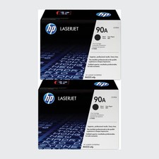 New Open Box HP 90A Black 2-Pack Original LaserJet Toner Cartridge Set, picture