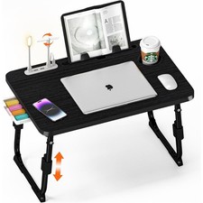 Laptop Tray Lap Desk Stand Folding Bed Table Notebook Tray Cup Slot Adjustable picture