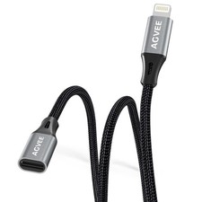 3.3ft Lightning Extension Cable Braided Female to Male Extender picture