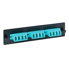 Icc Lgx Compatible 12 Fiber Lc Adapter Panel Aqua Push Pull Fasteners picture