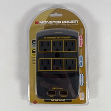 Monster Power Gold 6 Outlet 2 USB Surge Protector picture