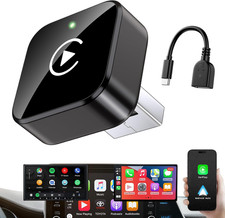 Wireless Carplay Adapter 2026 Upgrade Mini Design USB/USB-C Plug | Play Converts picture