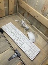 HP Wired USB Slim White Keyboard & Mouse Combo 928517-001 928513-001 picture