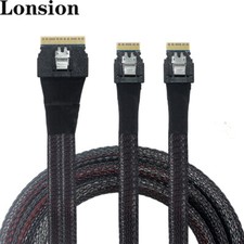 Slimline SAS SFF-8654 8I to 2 Ports SFF-8654 4I server connection cable picture