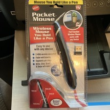 NEW POCKET MOUSE PEN AS SEEN ON TV GENUINE USB WIRELESS OPTICAL 2-IN-1 DIGITAL picture