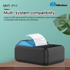 Milestone Thermal Label Printer, Black &Blue, MHT-P11, USB+BT picture