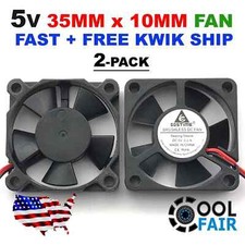 2 pack 5V 35mm Cooling Case Fan DC 35x35x10mm 3510 PC Computer 3D Printer  C9 picture