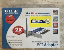NEW D-Link Air Plus Wireless Network 2.4GHz DWL-520 Wireless PCI Adapter 802.11b picture