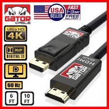 4K DisplayPort to HDMI Cable 60Hz 2160P 25.92Gbps HDR Audio Video Adapter PC DP picture