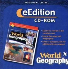 McDougal Littell World Geography eEdition PC CD-ROM learn global maps countries picture