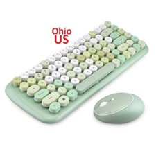 Mofii CANDY Keyboard Mouse Combo Wireless 2.4G Mixed Color 84Key Green picture