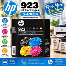 GENUINE HP 923 5-PACK 2 Black, C/M/Y Ink Cartridges Exp 03/2028+ 6C3Y8BN Nib picture
