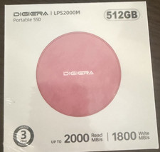 DIGIERA Magnetic Portable SSD 512GB Pink DGLPS2000M512PK NEW picture