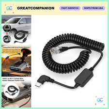 Coiled USB C to RJ11 Cable for Radar Detector Power Supply - High-Quality Cord picture