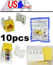 Lot10pcs/pack Cat5e RJ45 Keystone Network 10/100/1000 Jack/Port 110Punch {YELLOW picture