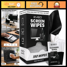 150 Pack Electronic Screen Wipes - Computer, Laptop, Phone & Car Cleaner, Microf picture