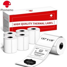 5Roll Phomemo Labels for M110 M220 M100 Printer, 40 x 30mm Square Thermal Paper picture