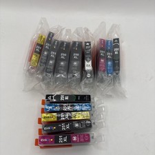 NEW EZINK 14 Assorted Canon 251XL 250XL Ink Cartridges BLACK YELLOW MAGENTA CYAN picture