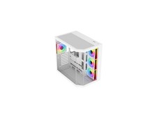 DIYPC ARGB-N3-W White USB3.0/ Type C Tempered Glass E-ATX /ATX Dual Chamber picture