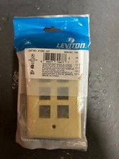 LEVITON QUICKPORT SINGLE GANG WALLPLATE 6 PORT # 41080-6IP picture