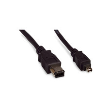 6ft Firewire Cable 6 Pin to 4 Pin 1394a 400 - Black picture