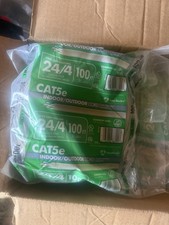 Lot Of 6 Southwire 100 ft. 24/4 CAT 5E Indoor/Outdoor Cord Type CMR/CMX-TAN picture