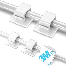 100 PCS Adhesive Cable Clips White (Small & Large), Upgraded Wall Wire Holder fo picture