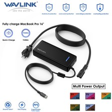WAVLINK 112W Universal Charger Portable USB C Laptop Adapter 100W AC Adapter picture