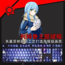 Rimuru Tempest Keycap Button PBT Cherry MX Sublimation 108 Keys Blue Xmas Gift picture