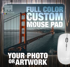 Full Color Custom Desktop Mouse Pad laptop computer gift office work home family picture